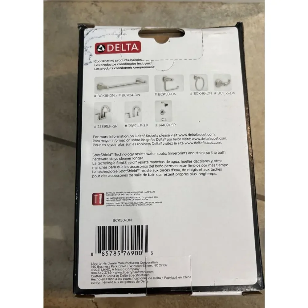 Delta Becker BCK50-DN Toilet Paper Holder Replacement Missing Mount Bracket